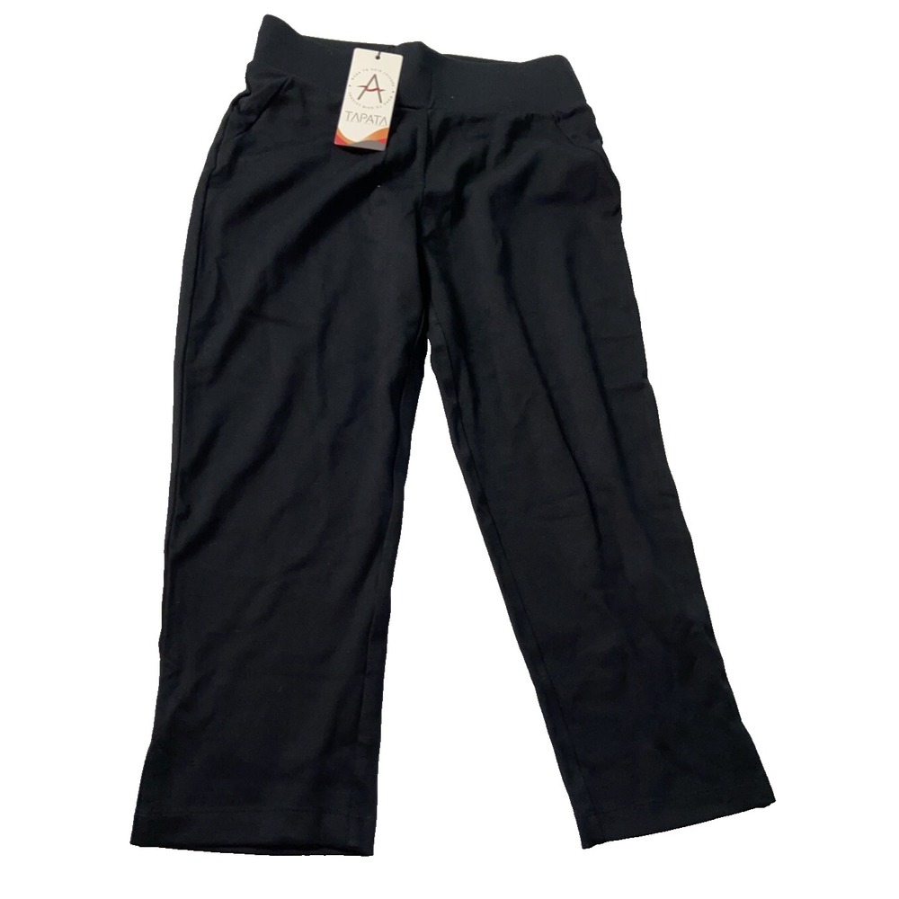 Tapata Capri Pants Small Inseam 20.5 Black Womens Pull On